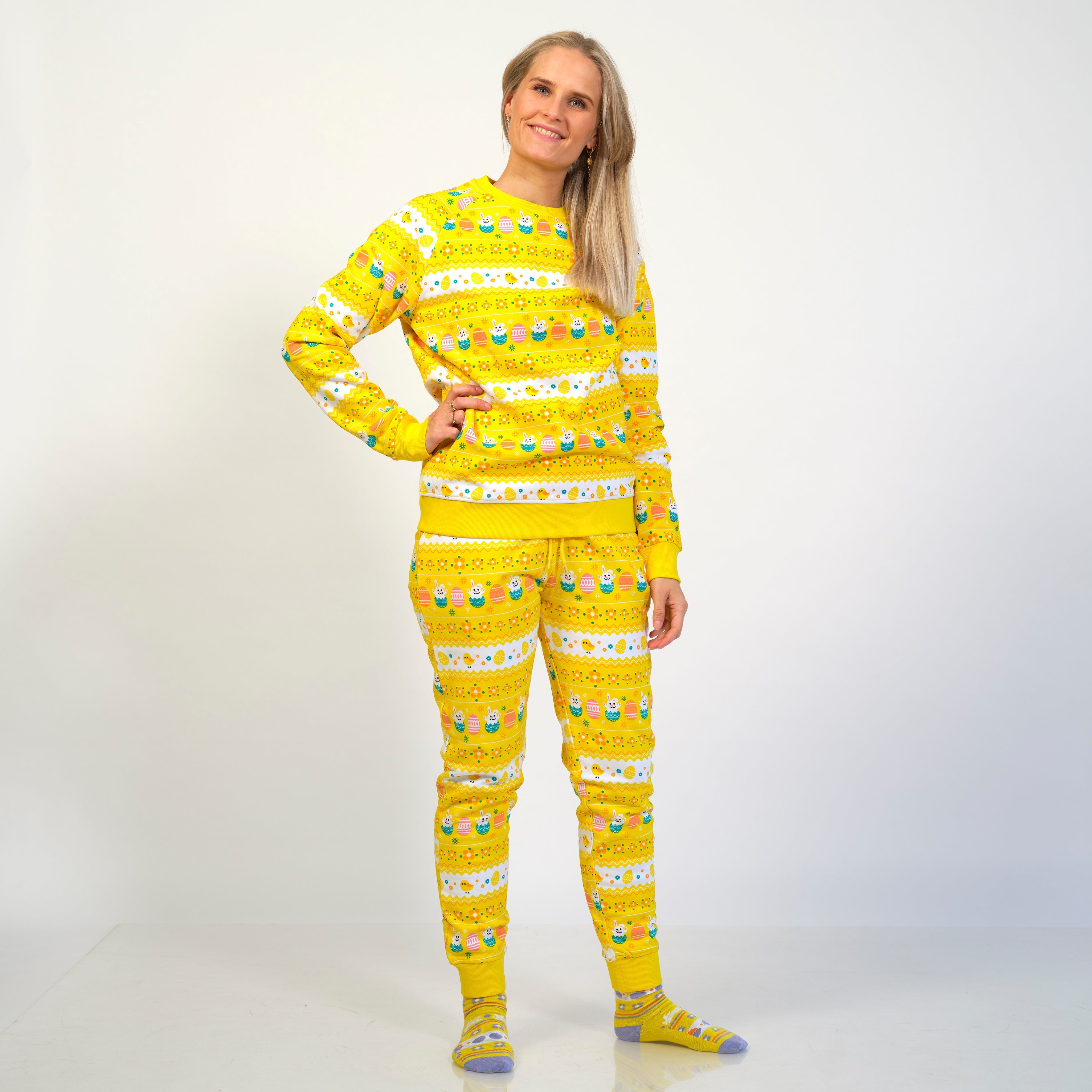 Påsksweatsuit Gul - Dam.